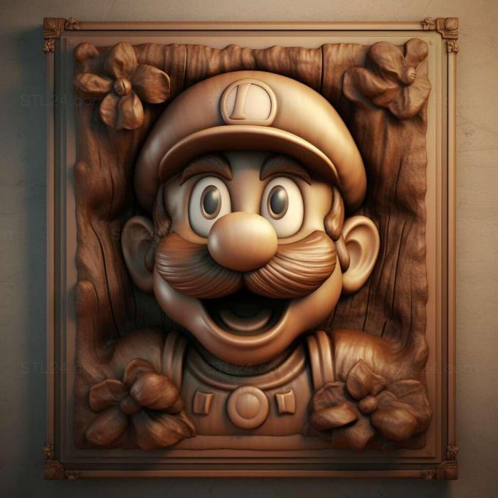 Characters (mario 1, HERO_2581) 3D models for cnc